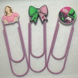 Pink & Green Witch Bookmark Set